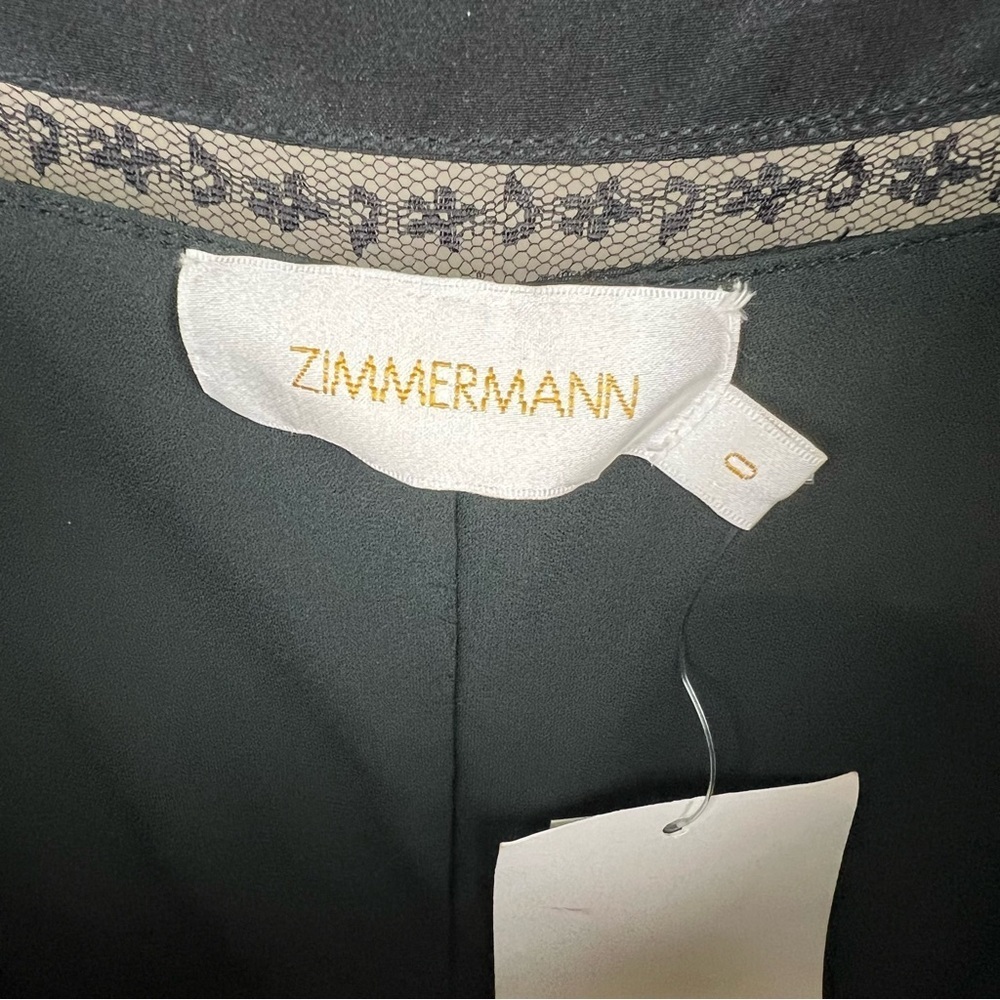 ZIMMERMANN Pintuck Jumpsuit In Black 0 Wide Leg Silk Lace - Picture 5 of 8